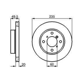 Compre Disco de travão da BOSCH 0 986 478 450 a um preço baixo por 33,83 €
