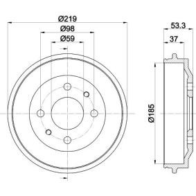 Bremstrommel von MINTEX MBD011