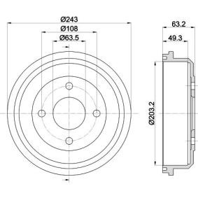 Bremstrommel von MINTEX MBD022