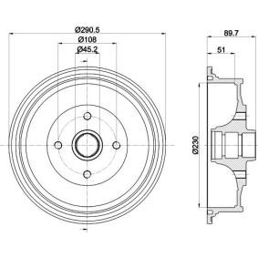 Bremstrommel von MINTEX MBD069