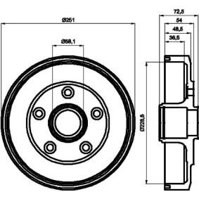 Bremstrommel von MINTEX MBD124