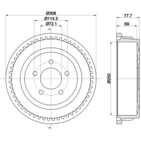 Bremstrommel von MINTEX MBD185