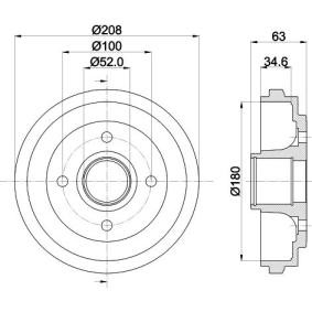 Bremstrommel von MINTEX MBD199