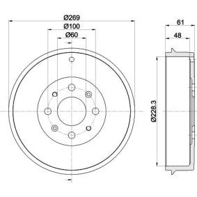 Bremstrommel von MINTEX MBD256