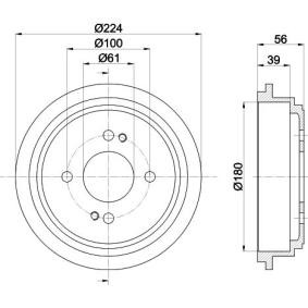 Bremstrommel von MINTEX MBD259