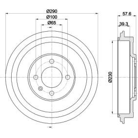 Bremstrommel von MINTEX MBD287