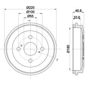 Bremstrommel von MINTEX MBD344