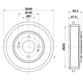 Bremstrommel von MINTEX MBD349