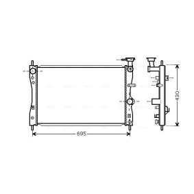 Acquista Radiatore motore da AVA COOLING SYSTEMS MTA2172 a buon mercato per soli 180,20 €