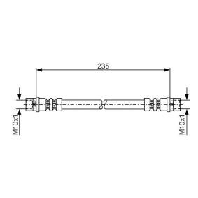 Compre Tubo flexível de travão da BOSCH 1 987 481 008 a um preço baixo por 15,81 €