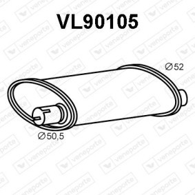Endschalldämpfer des Herstellers VENEPORTE - Originalware Artikelnummer: VW80094