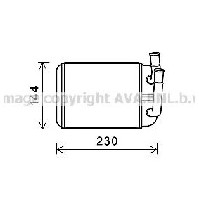 Wärmetauscher, Innenraumheizung von AVA COOLING SYSTEMS VWA6381