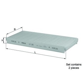 Compre Filtro, ar do habitáculo da MAHLE ORIGINAL LA 235/S a um preço baixo por 17,92 €