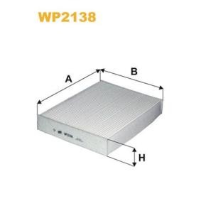 Compre Filtro, ar do habitáculo da WIX FILTERS WP2138 a um preço baixo por 24,17 €