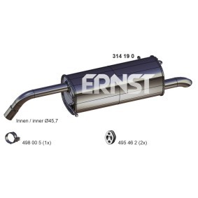 Compre Panela de escape traseira da ERNST 314190 a um preço baixo por 217,01 €