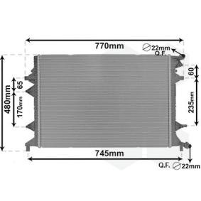 Achetez des Radiateur du moteur VAN WEZEL 58012714 à prix pour 149,20 €