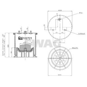 Acquista Soffietto, Sospensione pneumatica da SWAG 37 10 2721 a buon mercato per soli 134,62 €