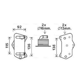 Ölkühler, Automatikgetriebe von AVA COOLING SYSTEMS VN3395