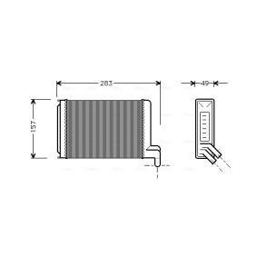 Wärmetauscher, Innenraumheizung von AVA COOLING SYSTEMS VNA6067