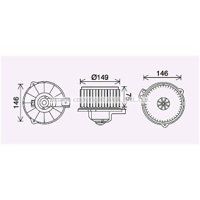 Achetez des Moteur électrique, pulseur d'air d'habitacle PRASCO TO8735 à prix pour 96,73 €