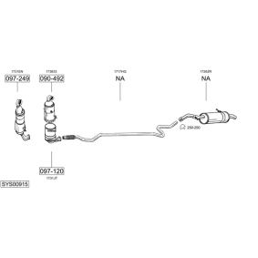 Compre Panela de escape traseira da BOSAL 145-393 a um preço baixo por 68,21 €