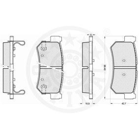 Achetez des Vérin de coffre OPTIMAL AG-40345 à prix pour 88,25 €