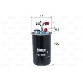 Achetez des Filtre à carburant VALEO 587078 à prix pour 34,08 €