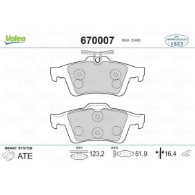 Acquista Kit pastiglie freni da VALEO 670007 a buon mercato per soli 19,26 €