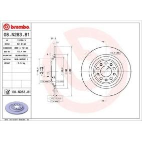 Acquista Disco freno da BREMBO 08.N283.81 a buon mercato per soli 60,23 €
