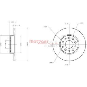 Comprar Disco de freno de METZGER 6110828 a bajo precio de 24,20 €