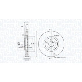 Compre Disco de travão da MAGNETI MARELLI 360406029601 a um preço baixo por 126,13 €