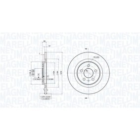 Compre Disco de travão da MAGNETI MARELLI 360406029701 a um preço baixo por 69,70 €