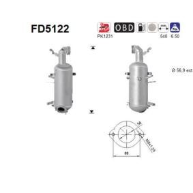 Partikelfilter (DPF) FD5122 JEEP von AS