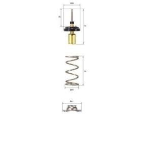 Kühlwasserthermostat von MAHLE ORIGINAL TX 257 82D