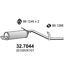 Compre Panela de escape traseira da ASSO 32.7044 a um preço baixo por 294,32 €