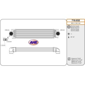 Kjøp Intercooler av AHE 710.032 til den lave prisen 2925,66 NOK