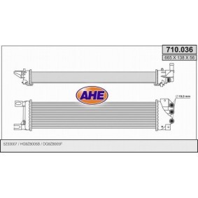Kjøp Intercooler av AHE 710.036 til den lave prisen 2547,41 NOK
