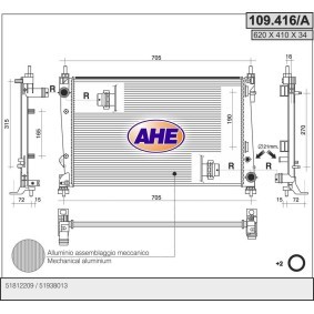 Achetez des Radiateur du moteur AHE 109.416/A à prix pour 136,83 €
