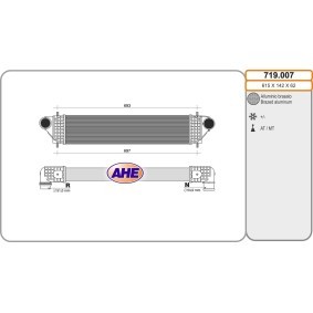 Kjøp Intercooler av AHE 719.007 til den lave prisen 3133,09 NOK