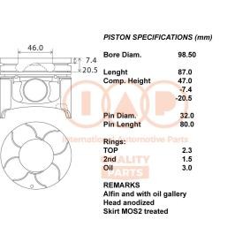 Acquista Pistone motore da IAP QUALITY PARTS 100-12132 a buon mercato per soli 626,39 €