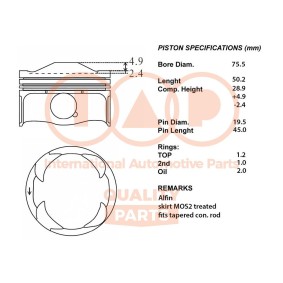 Acquista Pistone motore da IAP QUALITY PARTS 100-17056 a buon mercato per soli 644,52 €