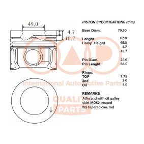 Acquista Pistone motore da IAP QUALITY PARTS 100-17057 a buon mercato per soli 644,52 €