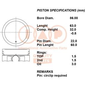 Comprar Pistón de IAP QUALITY PARTS 100-20060 a bajo precio de 149,85 €