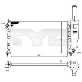 Achetez des Radiateur du moteur TYC 709-0013 à prix pour 46,05 €
