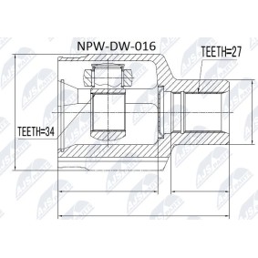Kjøp Drivledd av NTY NPW-DW-016 til den lave prisen 862,60 NOK