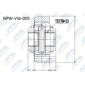 Gelenksatz, Antriebswelle NPW-VW-005