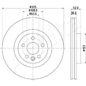 Achetez des Disque de frein ASHIKA 60-0L-L16 à prix pour 100,67 €