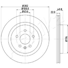 Achetez des Disque de frein ASHIKA 61-0L-L11 à prix pour 47,98 €