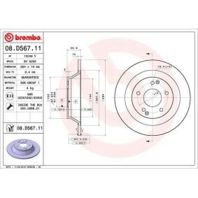 Comprar Disco de freno de BREMBO 08.D567.11 a bajo precio de 63,63 €