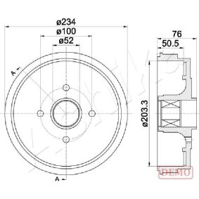 Achetez des Disque de frein ASHIKA 60-00-0504 à prix pour 42,99 €